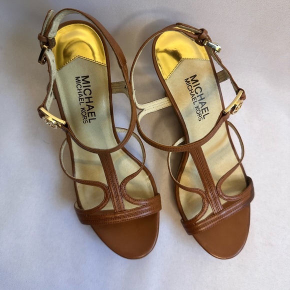 MICHAEL KORS Women's Cicely Cork Wedge Sandals - Picture 6 of 6